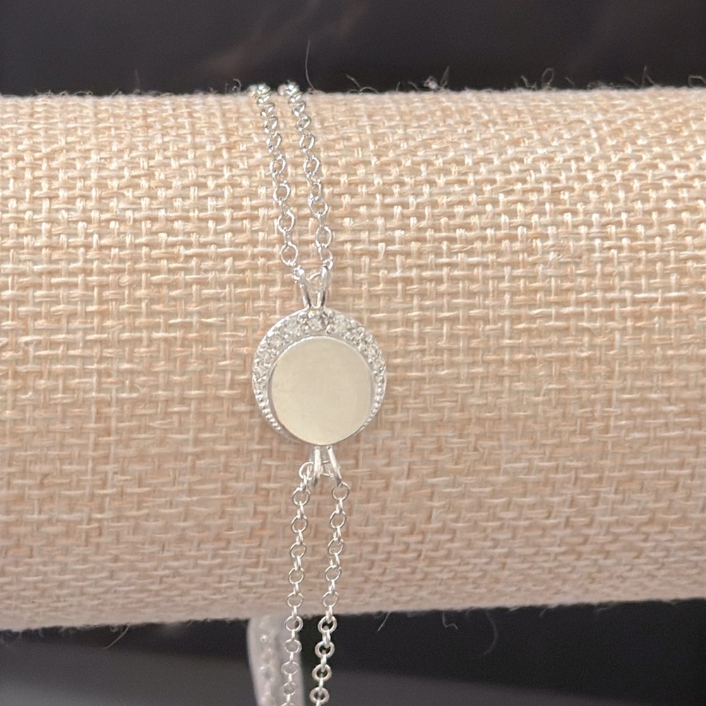 Alex and Ani Sterling Silver Crescent Moon Chain Bracelet